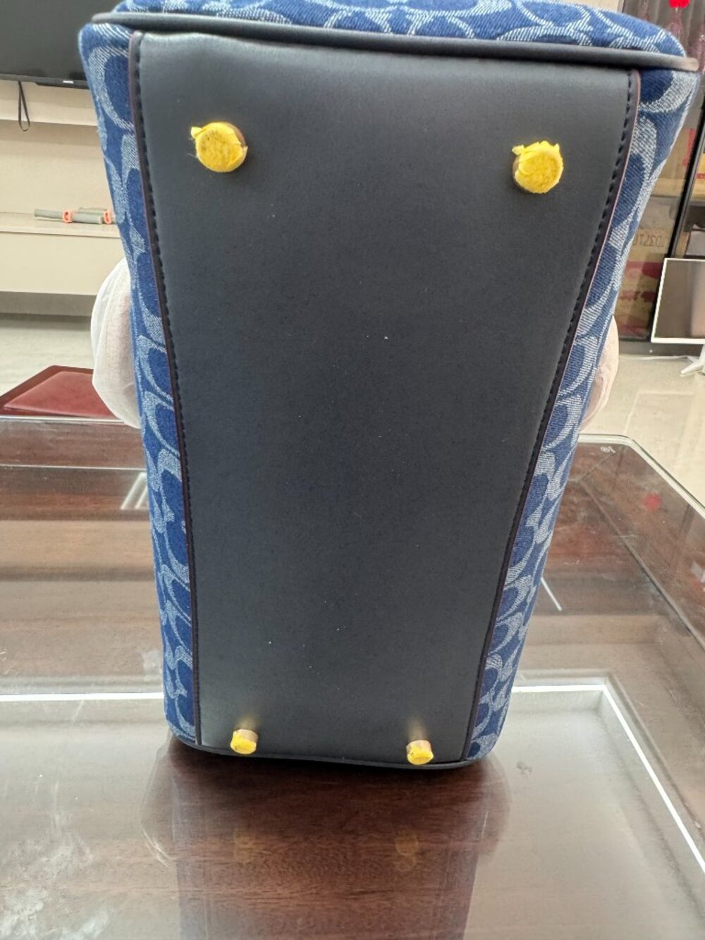 Coach Rowan Satchel Bag In Signature Denim Canvas NWT CY699 - Picture 5 of 6